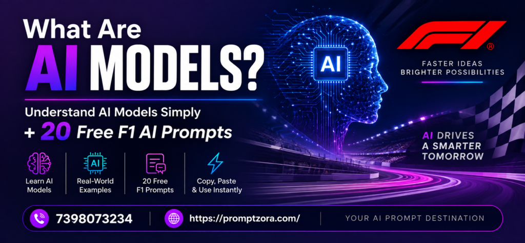 What Are AI Models? + 20 Free F1 AI Prompts.