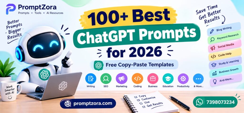 100+ Best ChatGPT Prompts for 2026: Free Copy-Paste Templates.