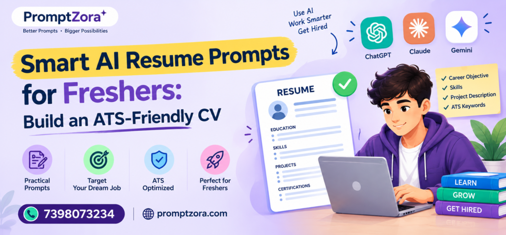 Smart AI Resume Prompts for Freshers: Build an ATS-Friendly CV.